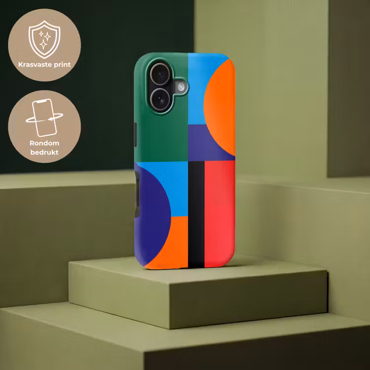 Telefoonhoesje Toughcase - Geometrisch - Abstract - Vormen - Kleurrijk - Modern — 7