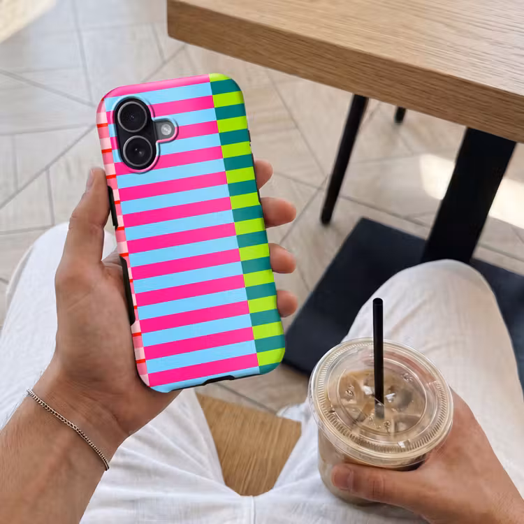 Telefoonhoesje Toughcase - Patroon - Strepen - Modern - Abstract - Kleurrijk — 4