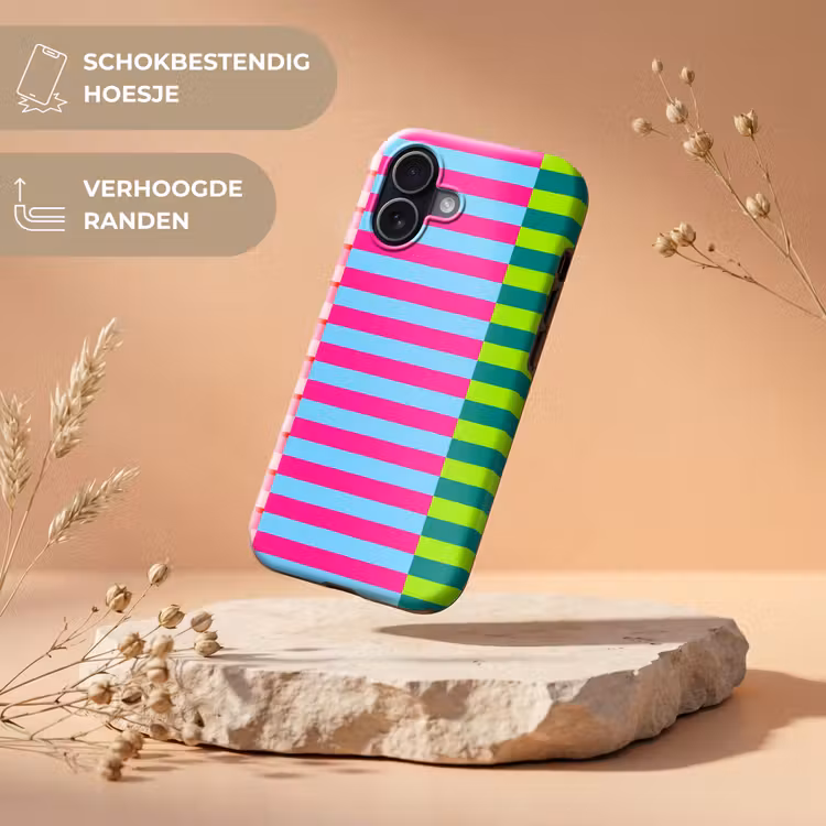 Telefoonhoesje Toughcase - Patroon - Strepen - Modern - Abstract - Kleurrijk — 5