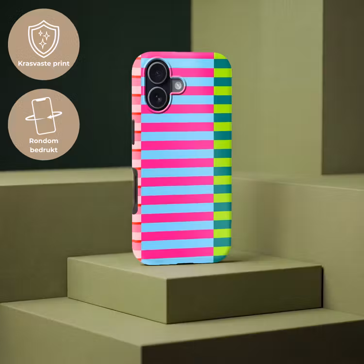 Telefoonhoesje Toughcase - Patroon - Strepen - Modern - Abstract - Kleurrijk — 7