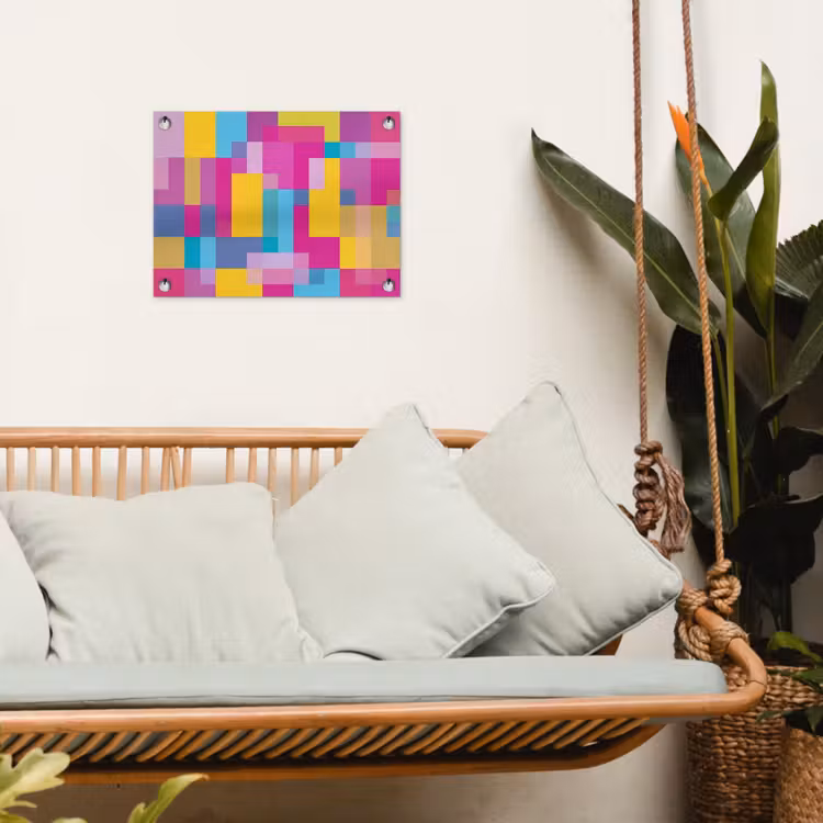 Tuinposter - Abstract - Geometrisch - Kunst - Kleurrijk - Modern — 5