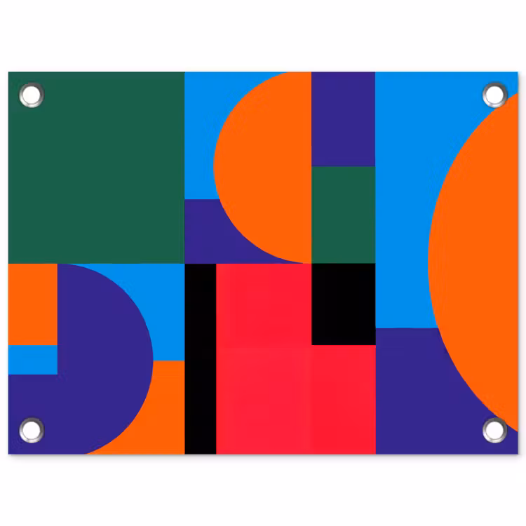 Tuinposter - Geometrisch - Abstract - Vormen - Kleurrijk - Modern — 1
