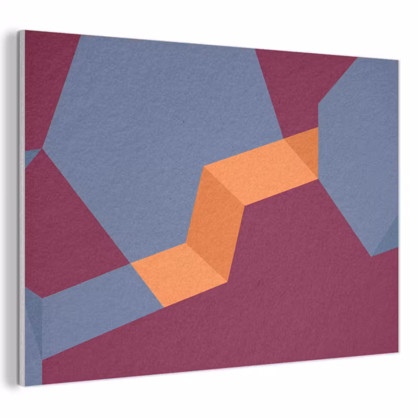 Akoestisch schilderij - Abstract - Vormen - Modern - Blauw - Oranje — 1