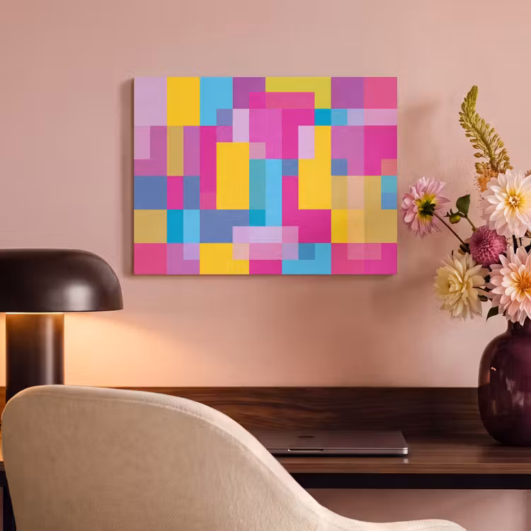 Akoestisch schilderij - Abstract - Geometrisch - Kunst - Kleurrijk - Modern — 4