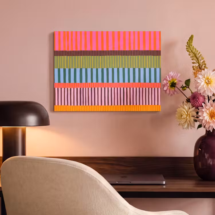 Akoestisch schilderij - Abstract - Strepen - Modern - Kleurrijk - Kunst — 4