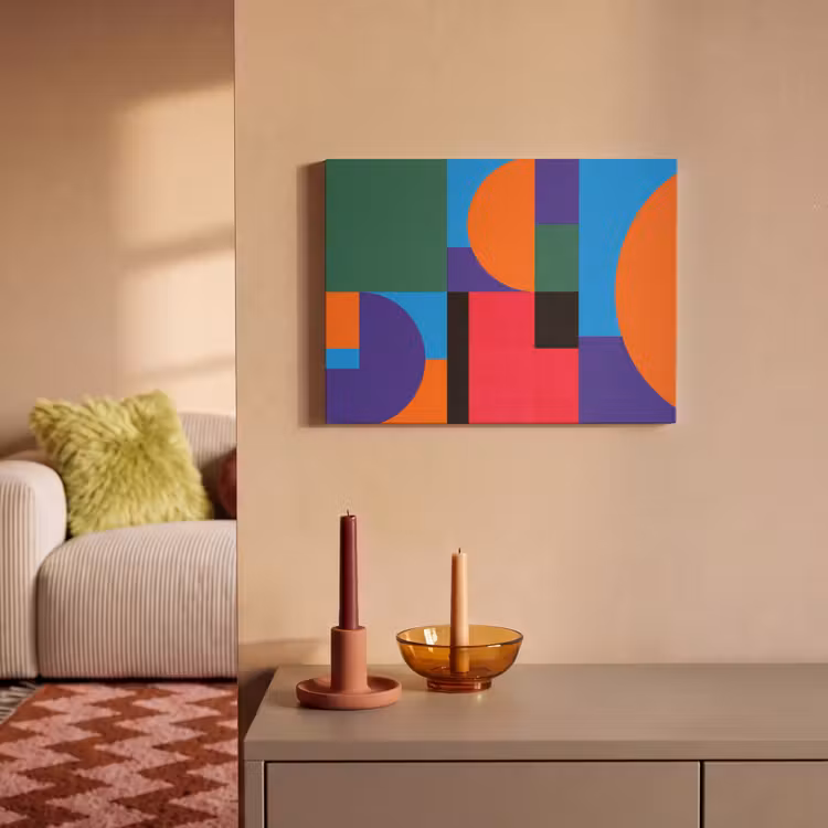 Akoestisch schilderij - Geometrisch - Abstract - Vormen - Kleurrijk - Modern — 2