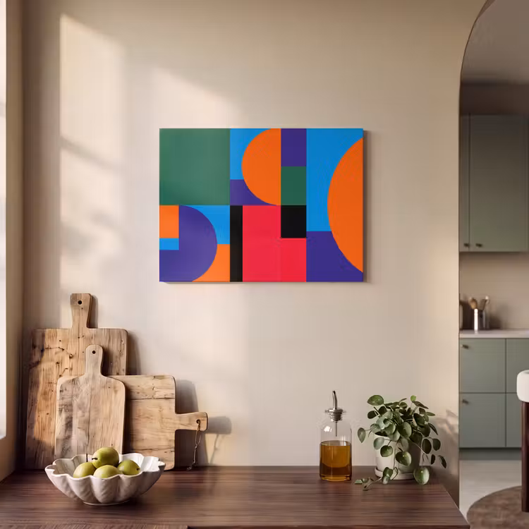 Akoestisch schilderij - Geometrisch - Abstract - Vormen - Kleurrijk - Modern — 3