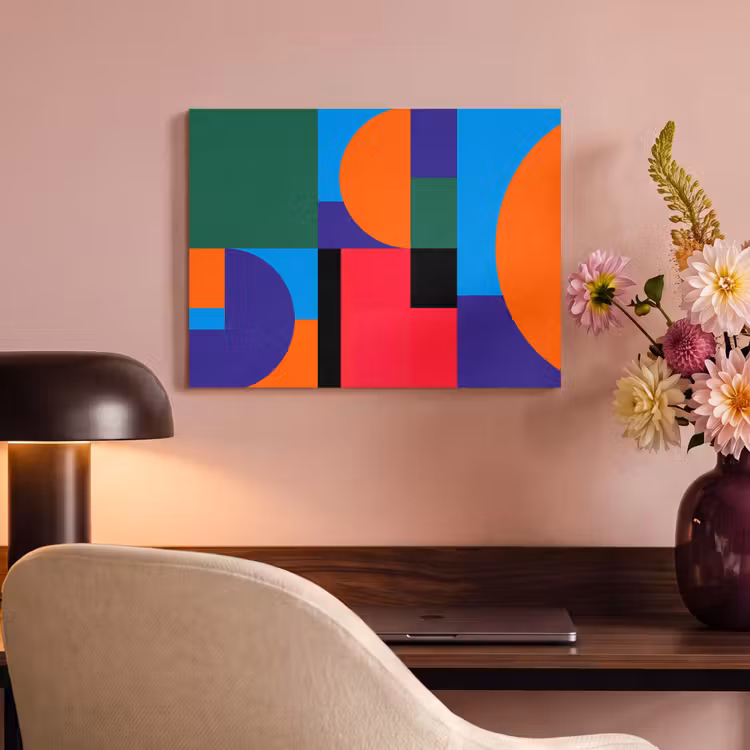 Akoestisch schilderij - Geometrisch - Abstract - Vormen - Kleurrijk - Modern — 4