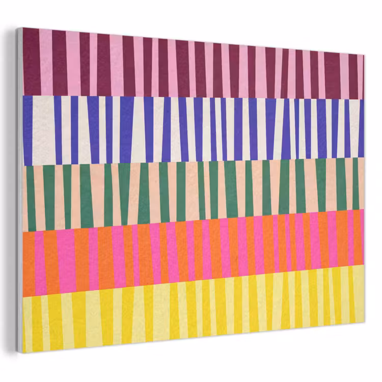 Akoestisch schilderij - Patroon - Strepen - Abstract - Modern - Kleurrijk — 1