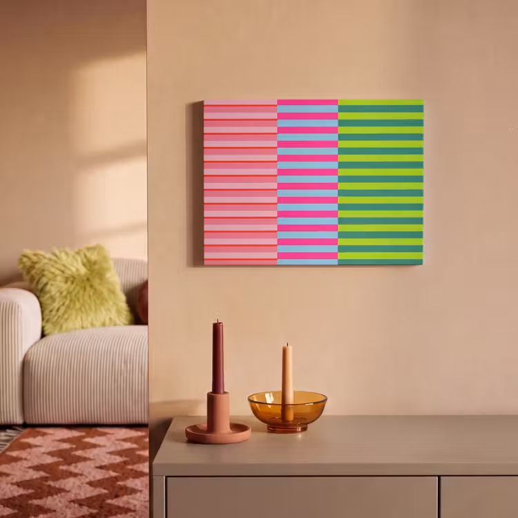 Akoestisch schilderij - Patroon - Strepen - Modern - Abstract - Kleurrijk — 2