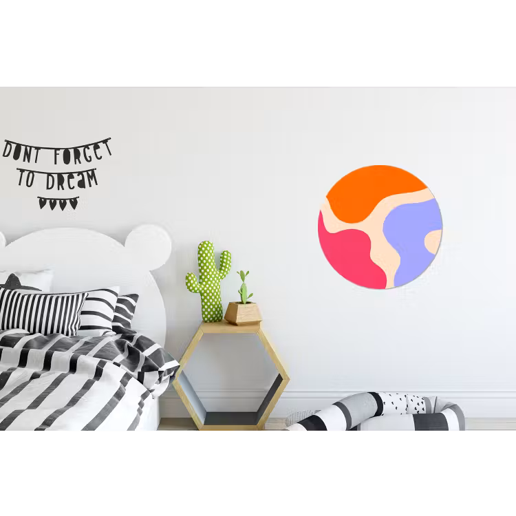 Muurcirkel aluminium - Abstract - Organische vormen - Design - Modern - Kleurrijk — 5