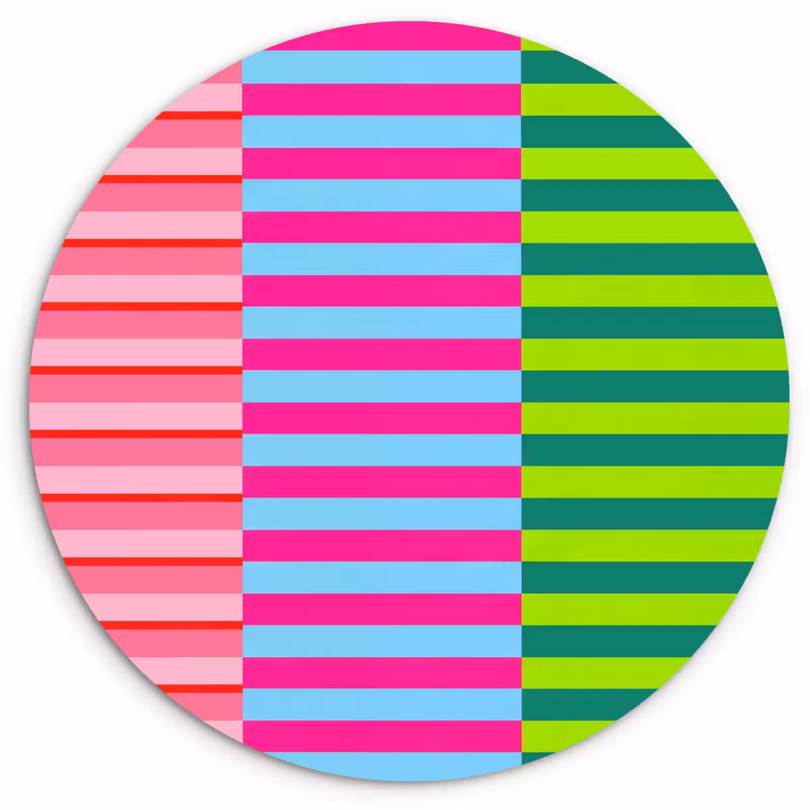 Muurcirkel glas - Patroon - Strepen - Modern - Abstract - Kleurrijk — 1