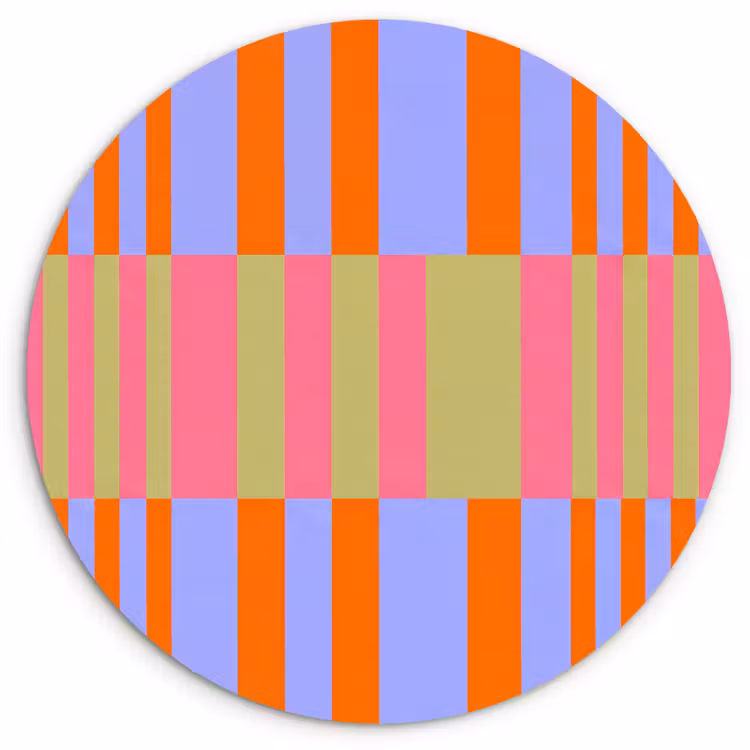 Muurcirkel glas - Abstract - Patroon - Geometrisch - Kleurrijk - Modern — 1