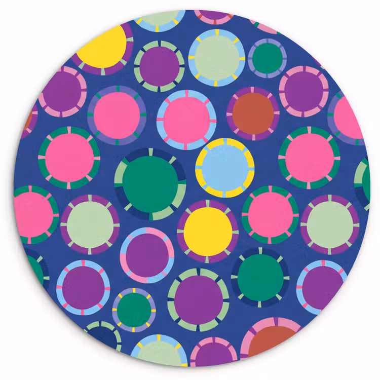 Muurcirkel glas - Patroon - Cirkels - Abstract - Kleurrijk — 1