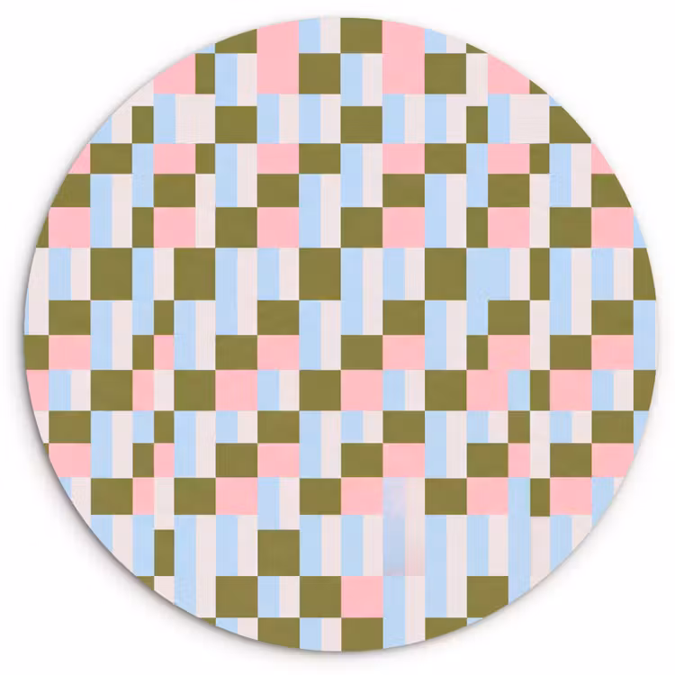 Muurcirkel glas - Patroon - Geometrisch - Abstract - Kleurrijk - Modern — 1