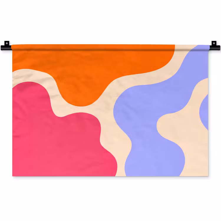 Wandkleed - Abstract - Organische vormen - Design - Modern - Kleurrijk — 1