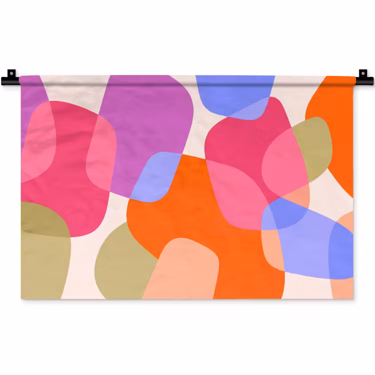 Wandkleed - Abstract - Vormen - Modern - Kleurrijk — 1
