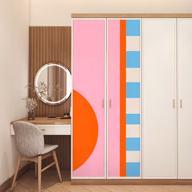 Deursticker - Abstract - Vormen - Geometrisch - Modern - Kleurrijk — 5