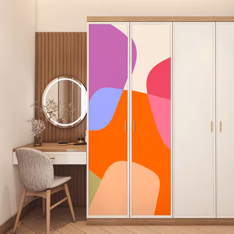 Deursticker - Abstract - Vormen - Modern - Kleurrijk — 5