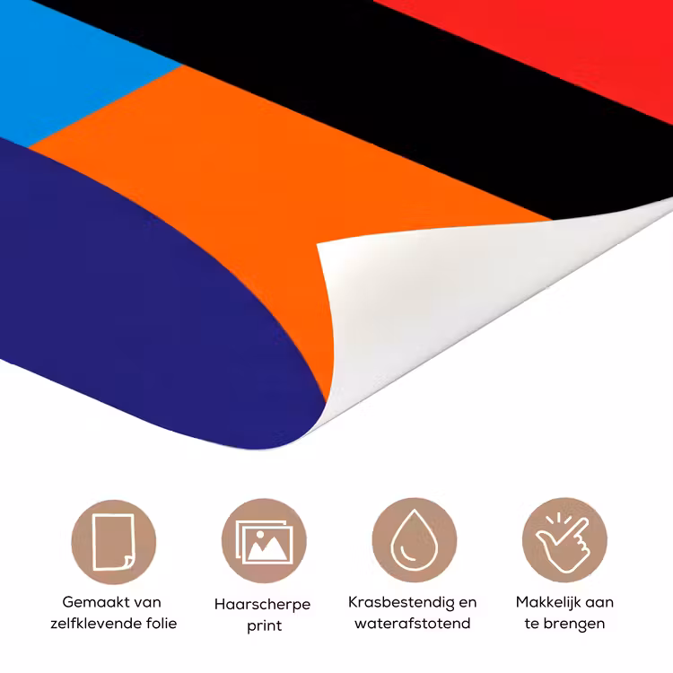 Deursticker - Geometrisch - Abstract - Vormen - Kleurrijk - Modern — 3