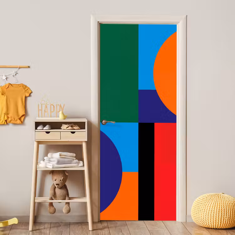 Deursticker - Geometrisch - Abstract - Vormen - Kleurrijk - Modern — 6