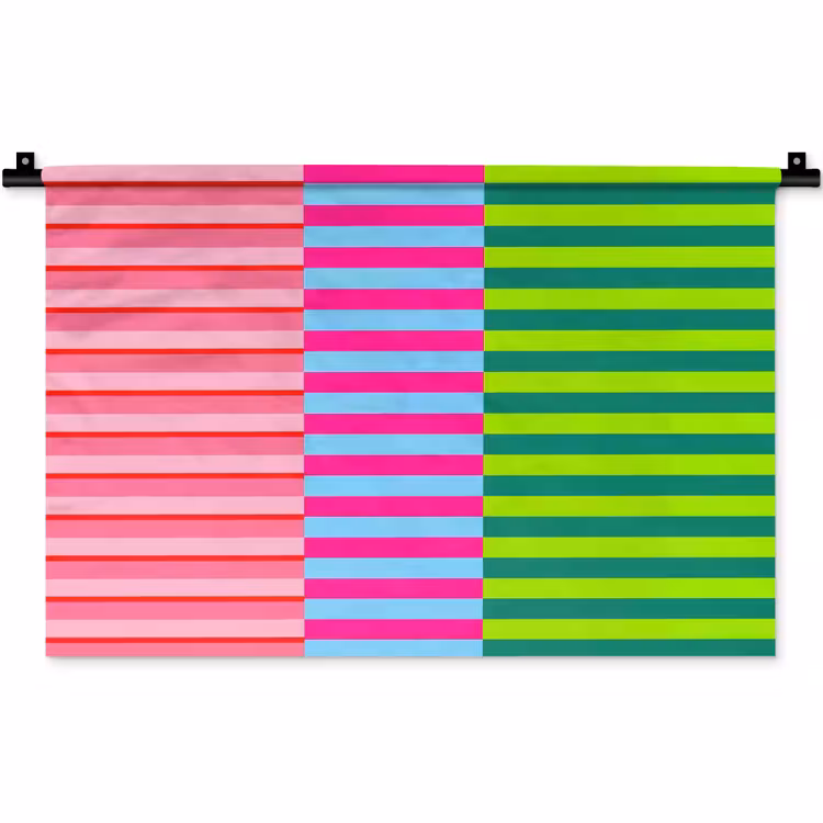 Wandkleed - Patroon - Strepen - Modern - Abstract - Kleurrijk — 1