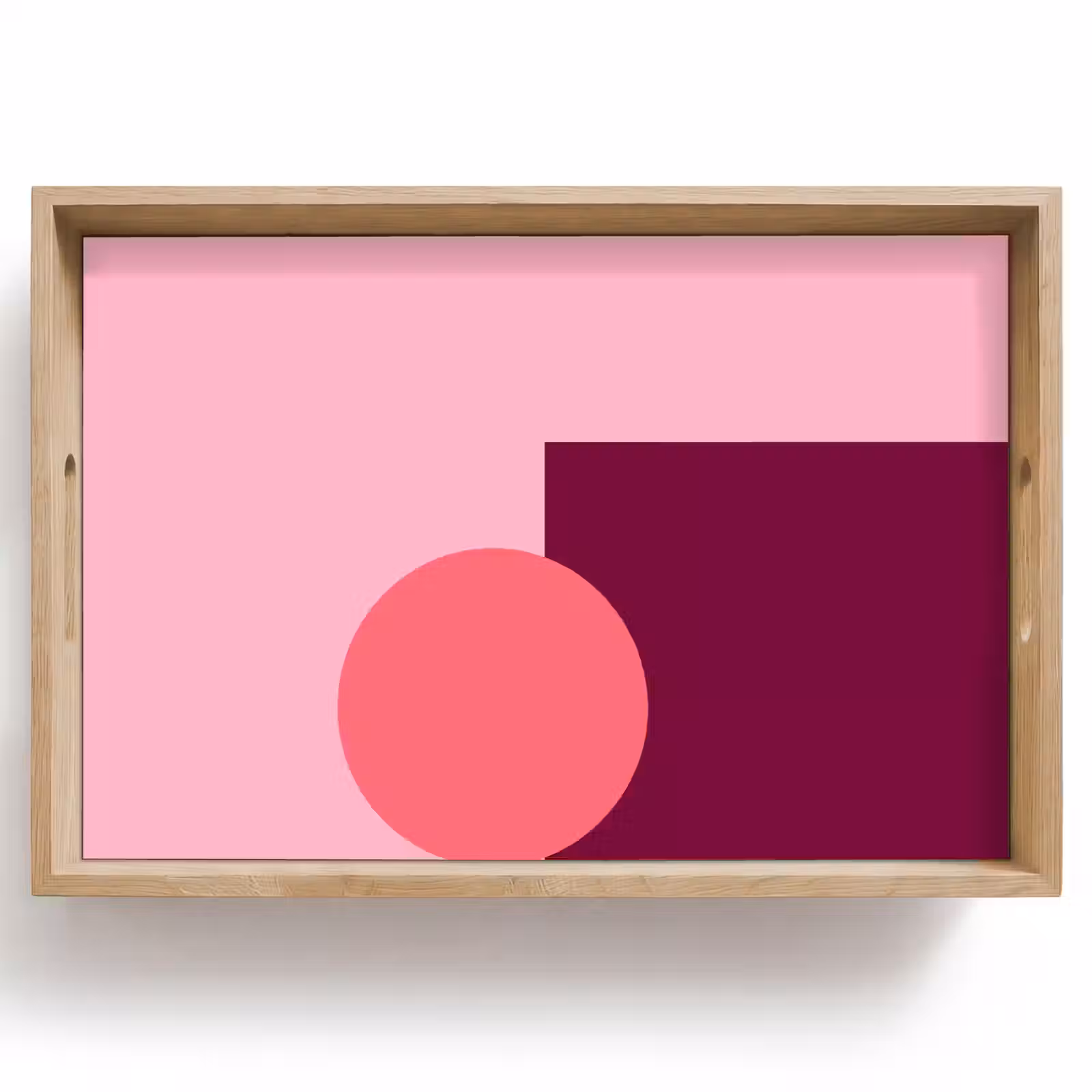 Dienblad - Abstract - Vormen - Roze - Modern - Design — 1