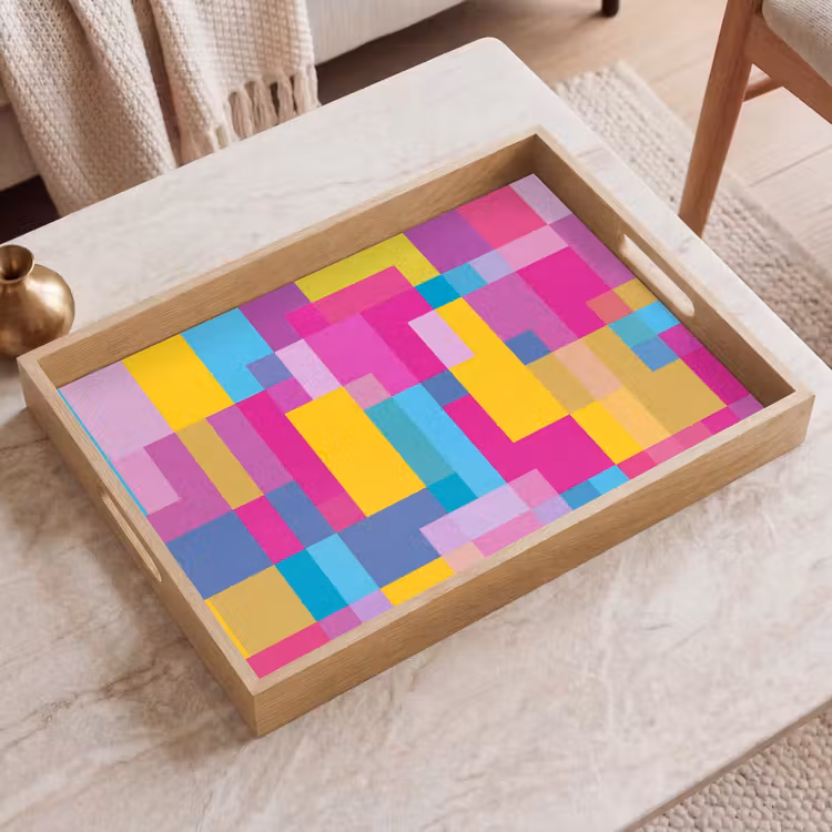 Dienblad - Abstract - Geometrisch - Kunst - Kleurrijk - Modern — 2