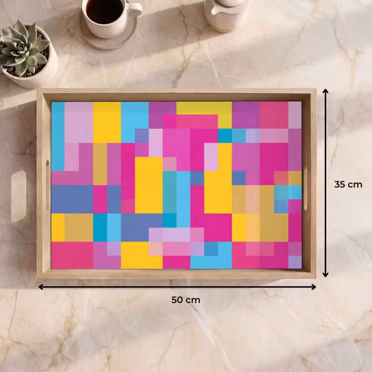 Dienblad - Abstract - Geometrisch - Kunst - Kleurrijk - Modern — 9