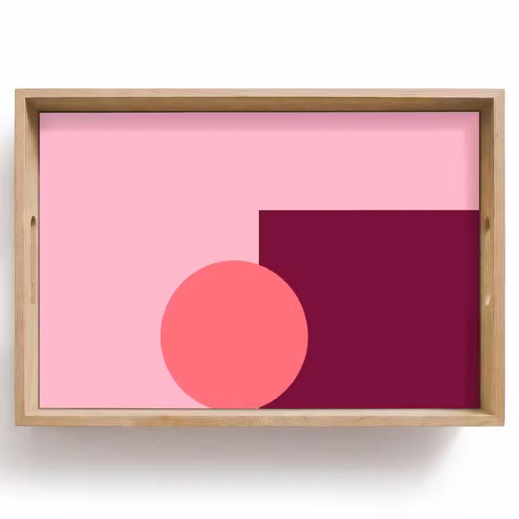 Dienblad - Abstract - Vormen - Roze - Modern - Design — 1