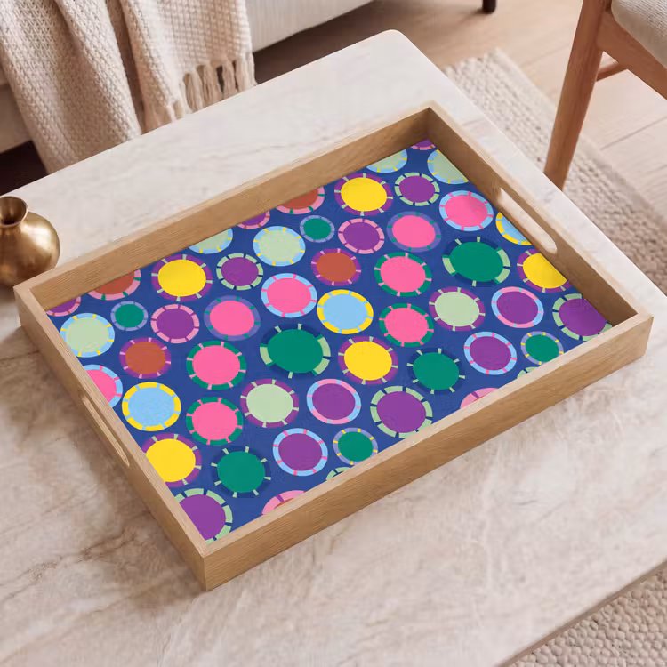 Dienblad - Patroon - Cirkels - Abstract - Kleurrijk — 2