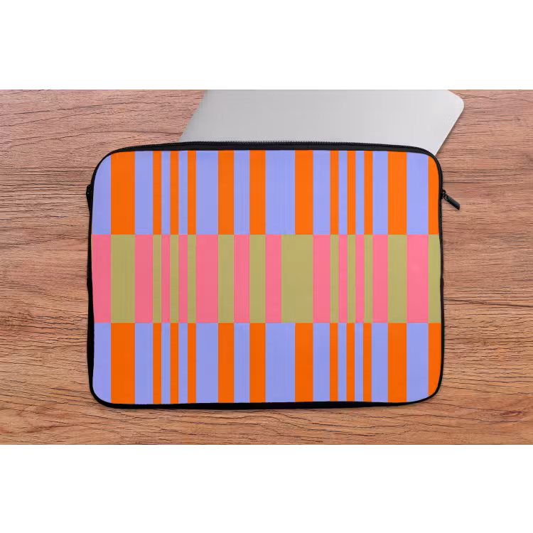 Laptophoes Abstract - Patroon - Geometrisch - Kleurrijk - Modern — 2