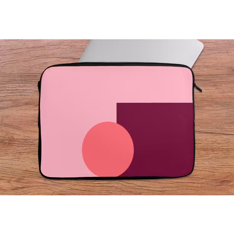 Laptophoes Abstract - Vormen - Roze - Modern - Design — 2