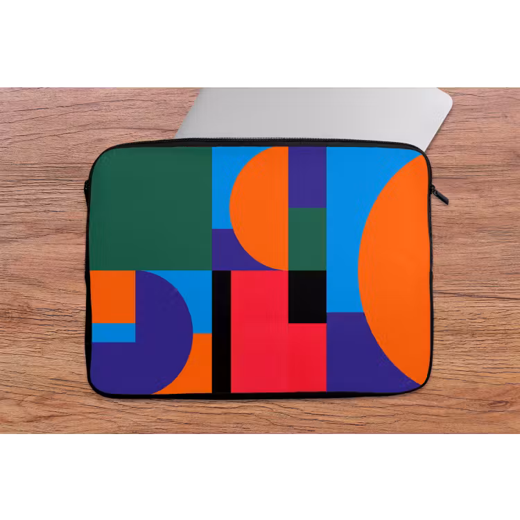 Laptophoes Geometrisch - Abstract - Vormen - Kleurrijk - Modern — 2