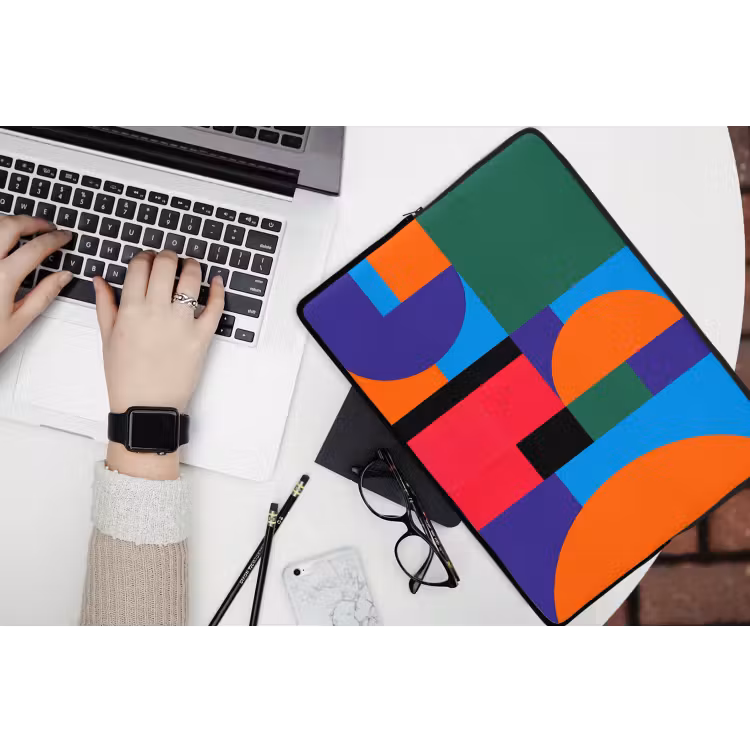 Laptophoes Geometrisch - Abstract - Vormen - Kleurrijk - Modern — 3