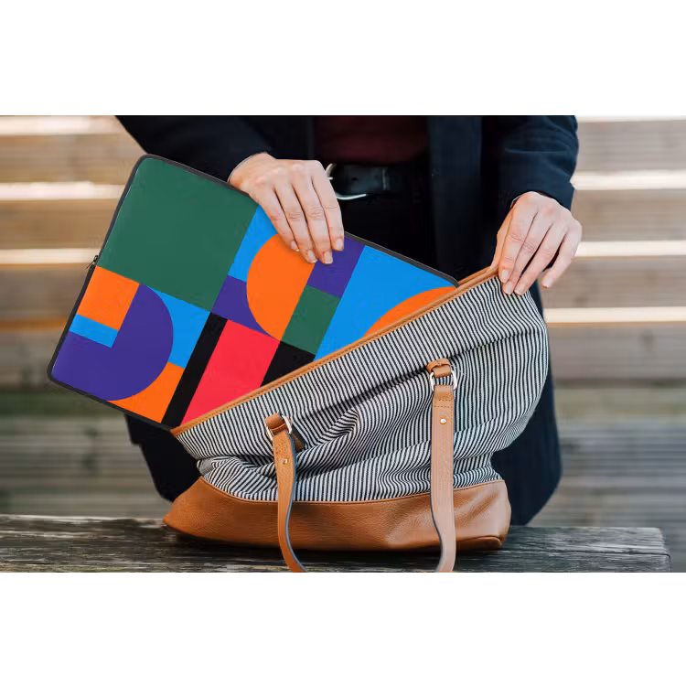 Laptophoes Geometrisch - Abstract - Vormen - Kleurrijk - Modern — 4