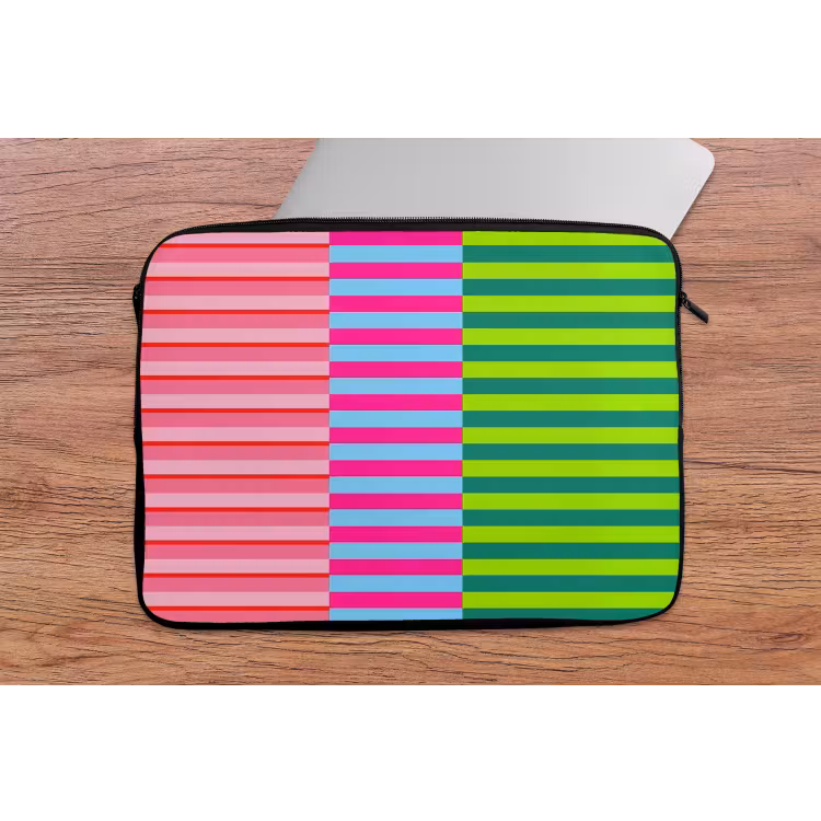 Laptophoes Patroon - Strepen - Modern - Abstract - Kleurrijk — 2
