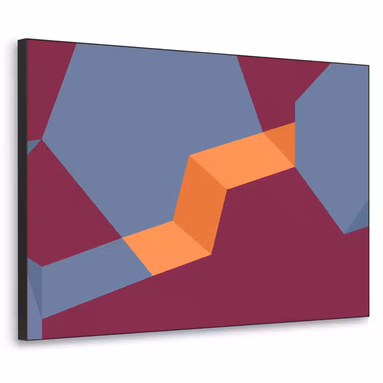 Art frame - Abstract - Vormen - Modern - Blauw - Oranje — 1
