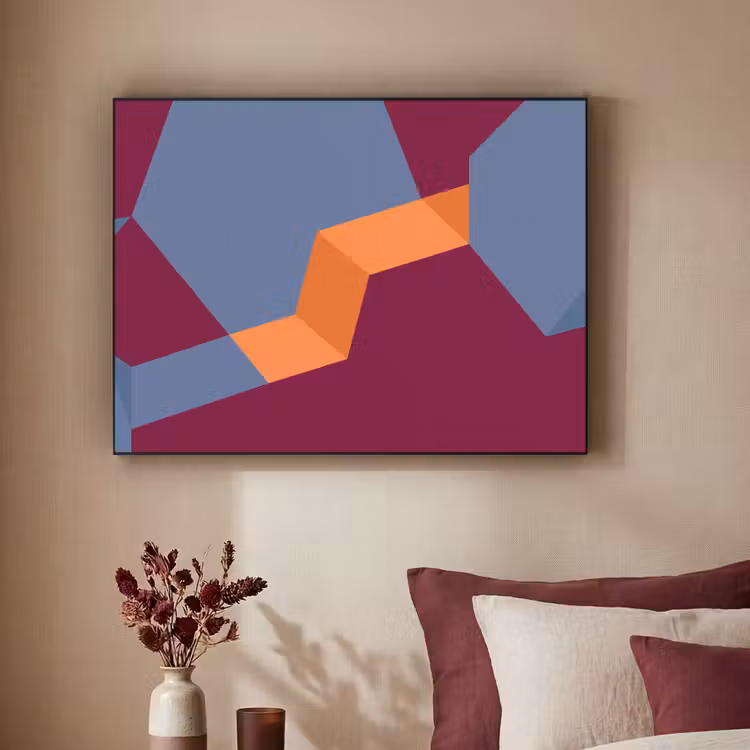 Art frame - Abstract - Vormen - Modern - Blauw - Oranje — 3