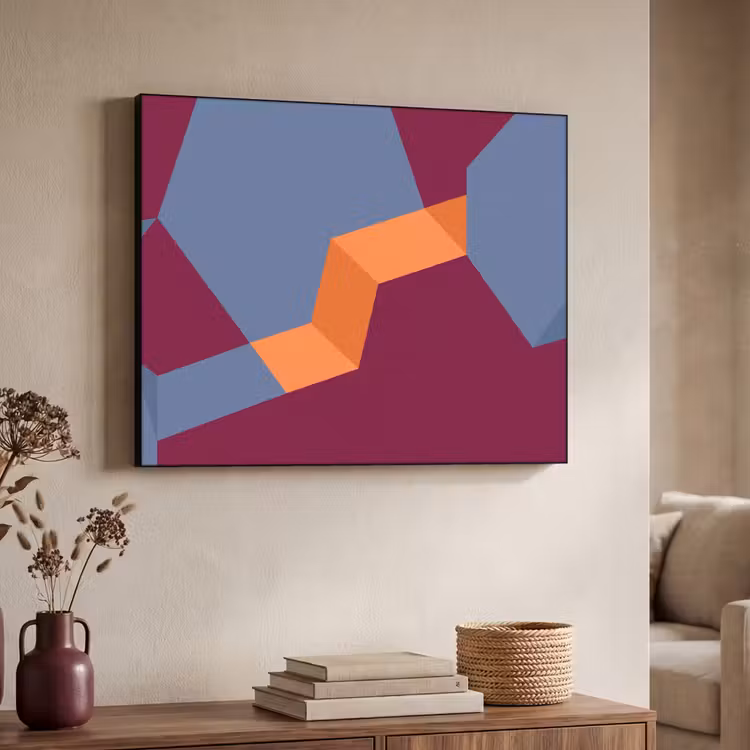 Art frame - Abstract - Vormen - Modern - Blauw - Oranje — 7