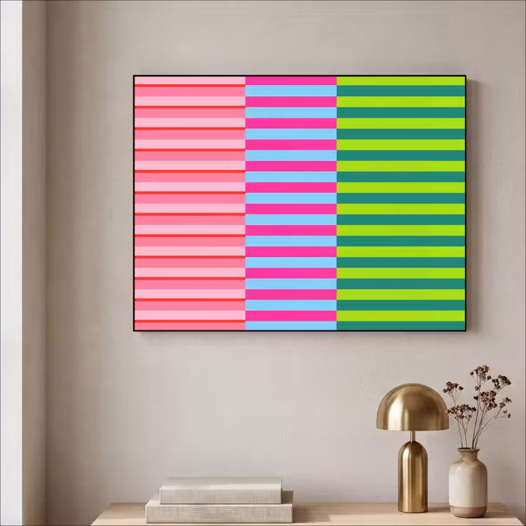 Art frame - Patroon - Strepen - Modern - Abstract - Kleurrijk — 5