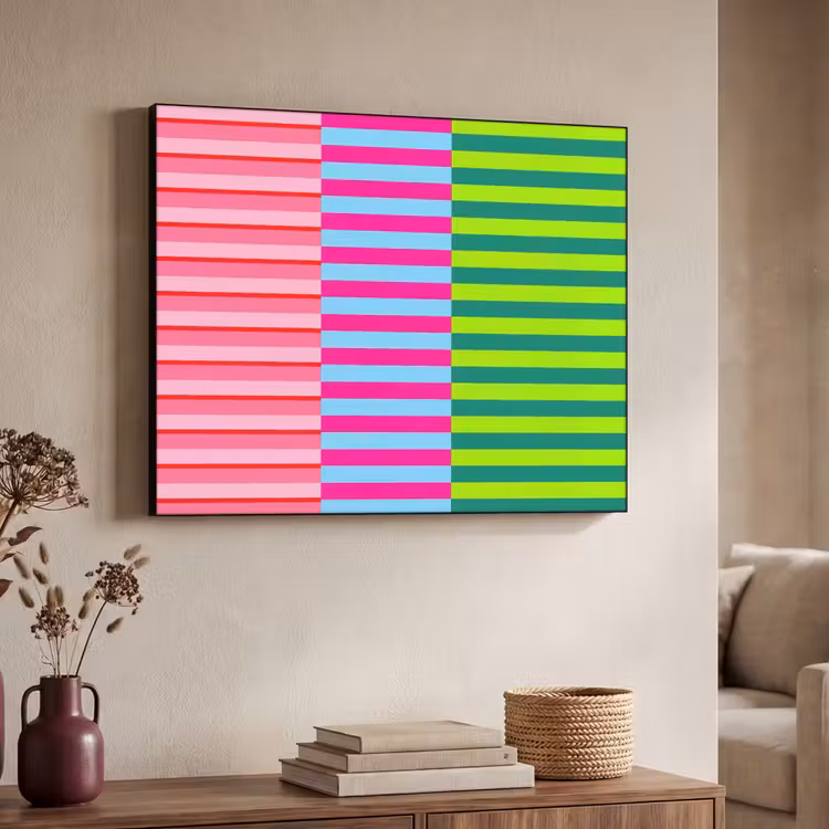 Art frame - Patroon - Strepen - Modern - Abstract - Kleurrijk — 7