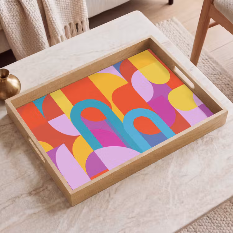 Dienblad - Abstract - Geometrie - Kleurrijk - Modern - Kunst — 2