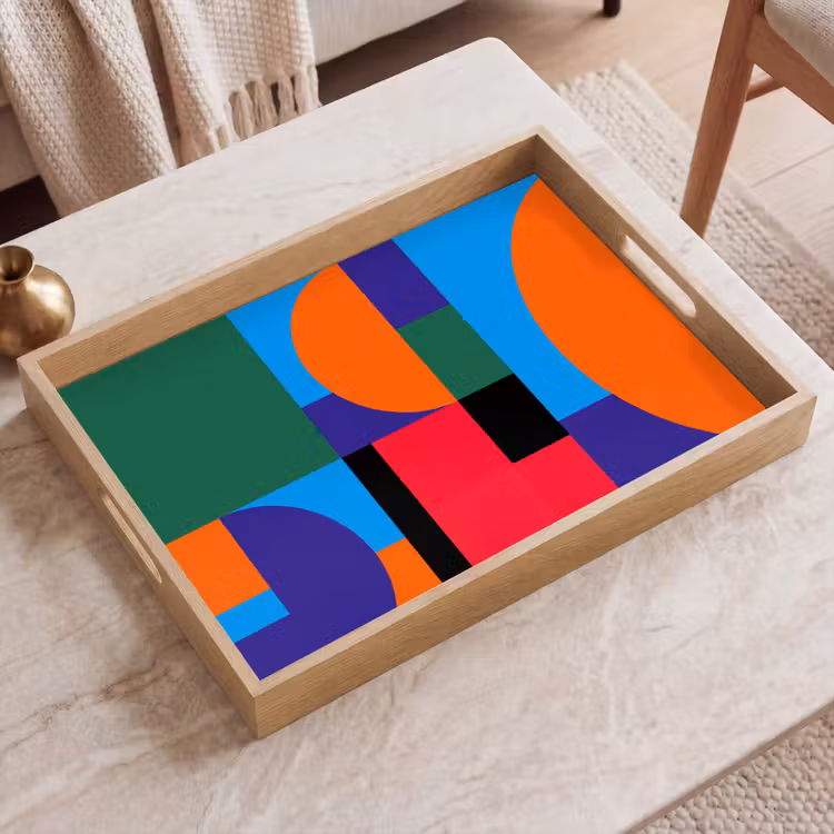 Dienblad - Geometrisch - Abstract - Vormen - Kleurrijk - Modern — 2
