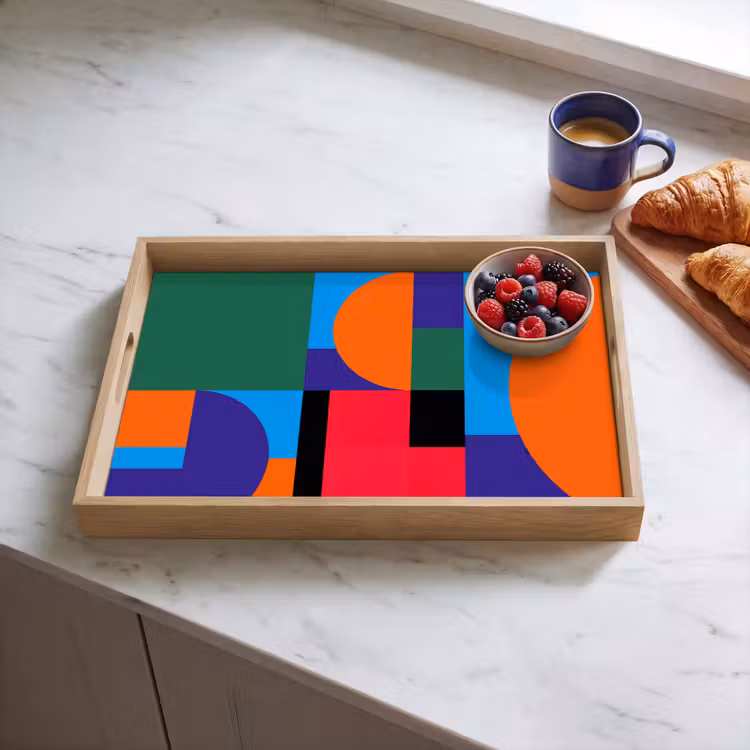 Dienblad - Geometrisch - Abstract - Vormen - Kleurrijk - Modern — 4