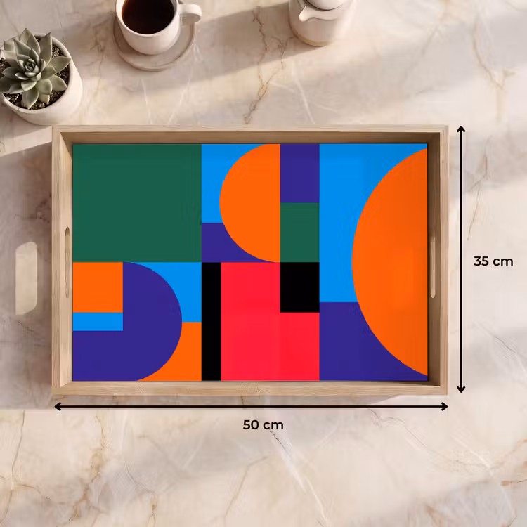 Dienblad - Geometrisch - Abstract - Vormen - Kleurrijk - Modern — 9