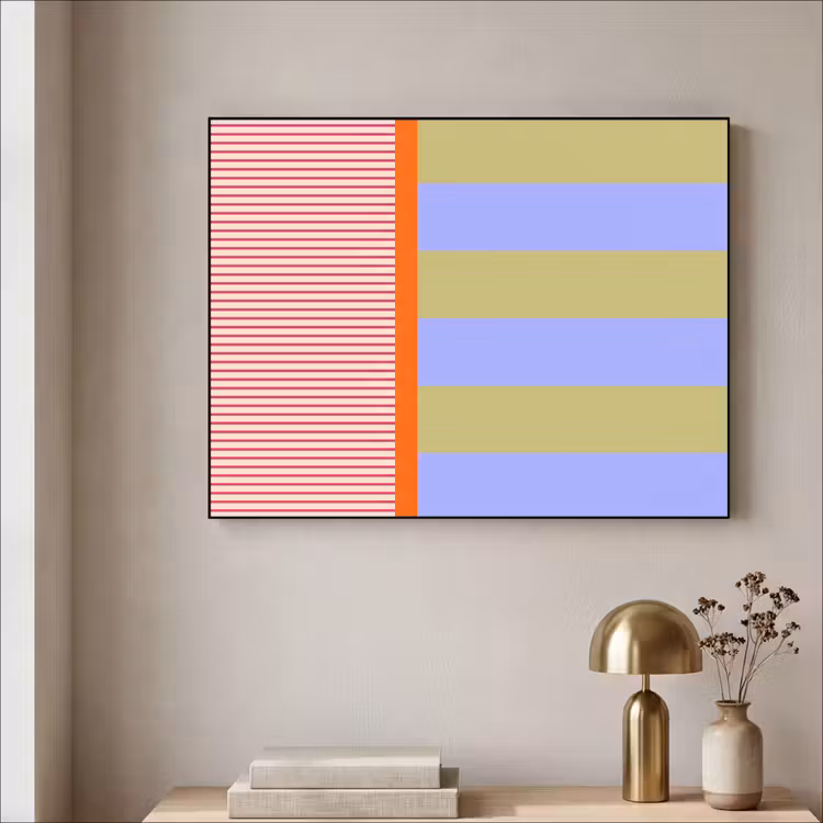 Art frame - Abstract - Geometrie - Strepen - Blokken - Rood — 5