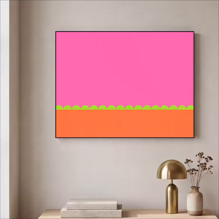 Art frame - Abstract - Geometrisch - Kleurblokken - Roze - Oranje — 5