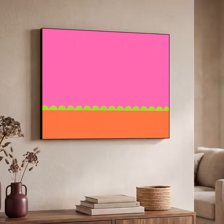 Art frame - Abstract - Geometrisch - Kleurblokken - Roze - Oranje — 7