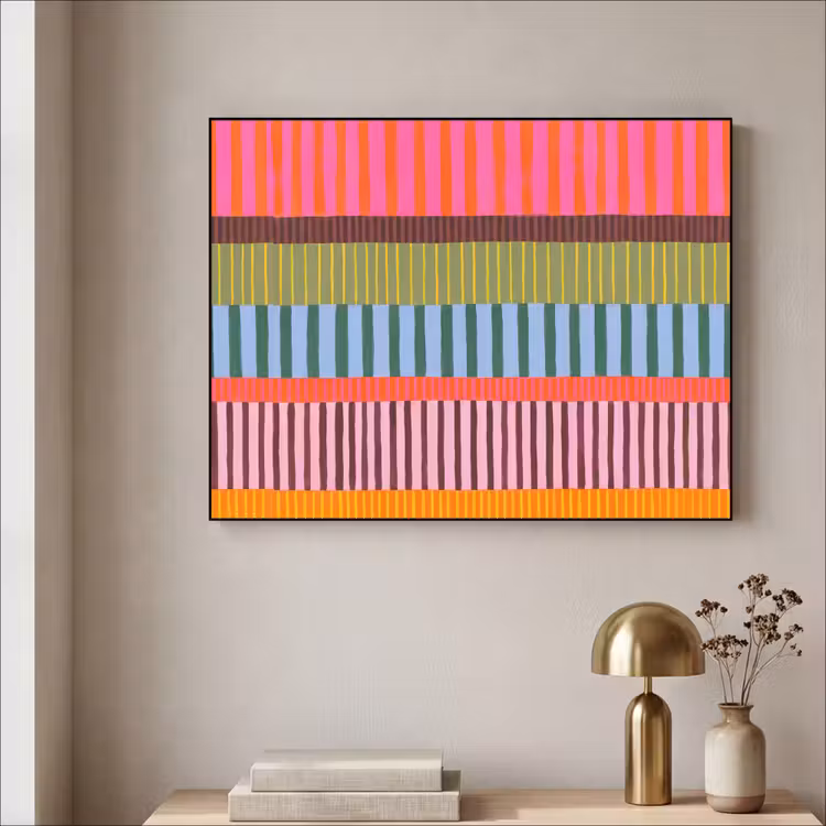 Art frame - Abstract - Strepen - Modern - Kleurrijk - Kunst — 5